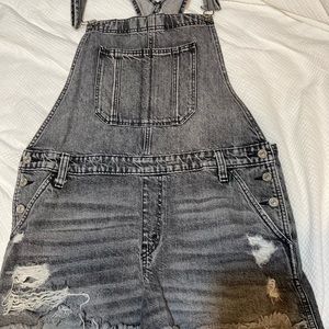 Washed black overalls from Abercrombie